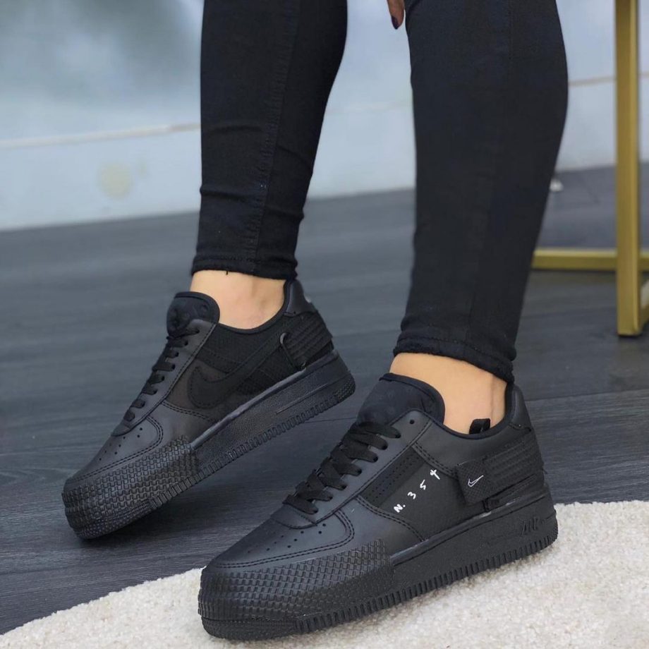 Replika Nike Air Force N354 Siyah Ayakkabı