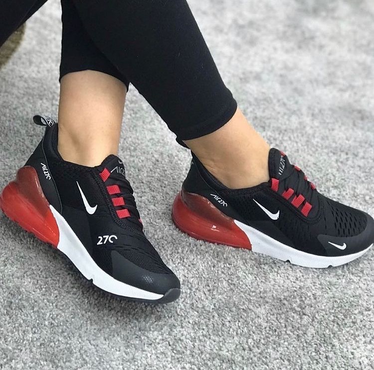 Replika Nike Air270 Siyah Kırmızı Spor Ayakkabı