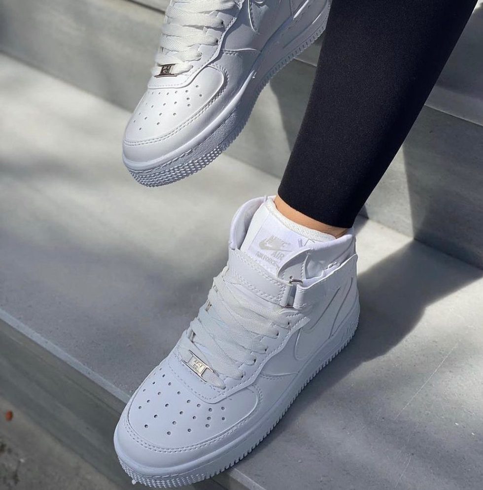 Replika Nike Airforce Bilekli Full Beyaz Ayakkabı