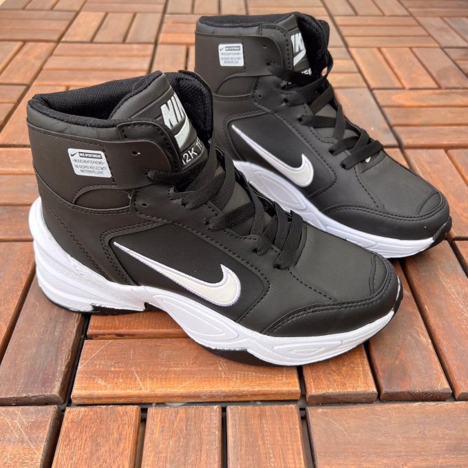 Replika-Nike-Tekno-Bilekli-Siyah-Ayakkabı
